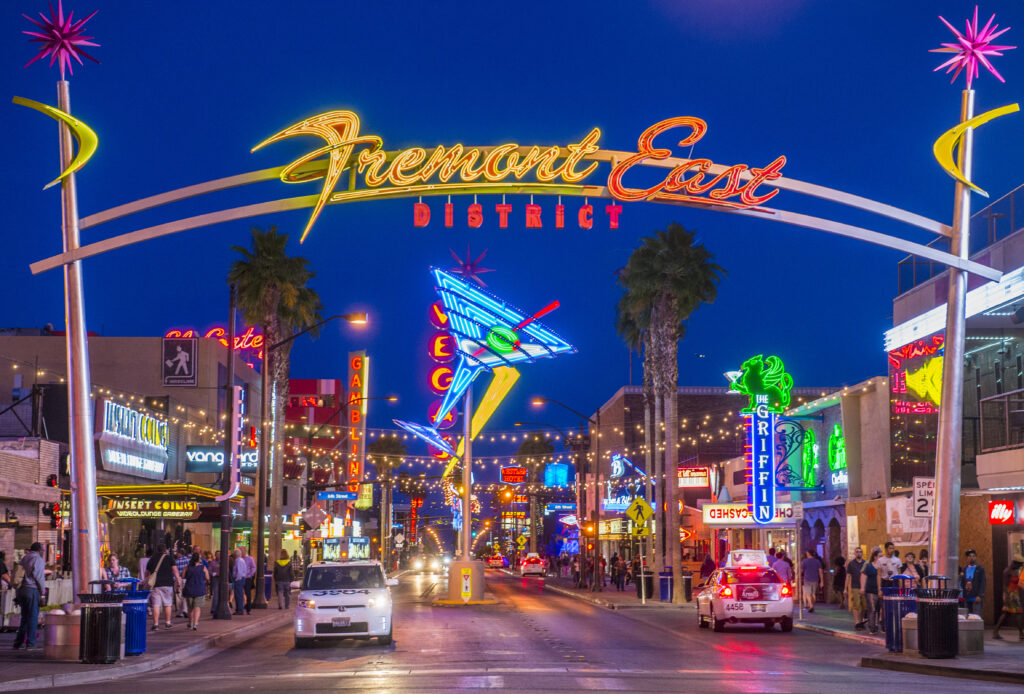 Fremont Street in Downtown Las Vegas. Nevada