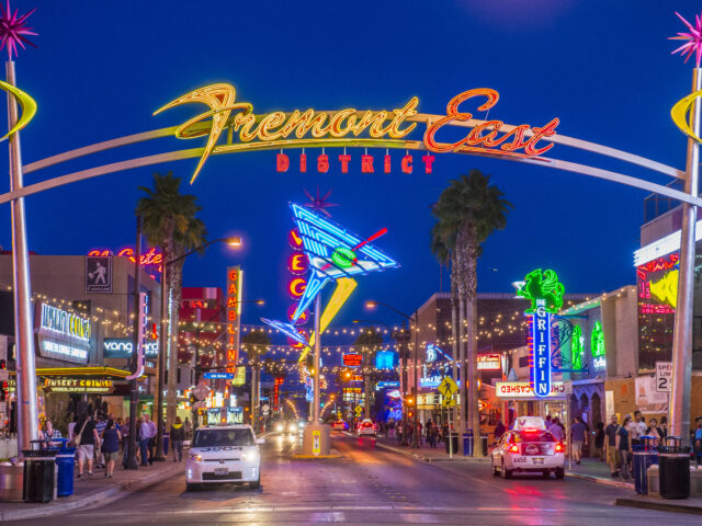 Fremont Street in Downtown Las Vegas. Nevada